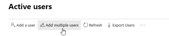 Adding users to Office 365