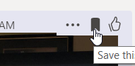 Saving chats in Microsoft Teams