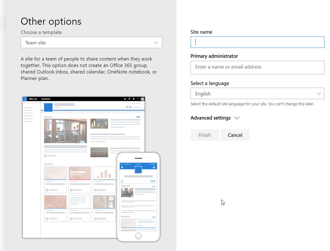 Other SharePoint Online sites